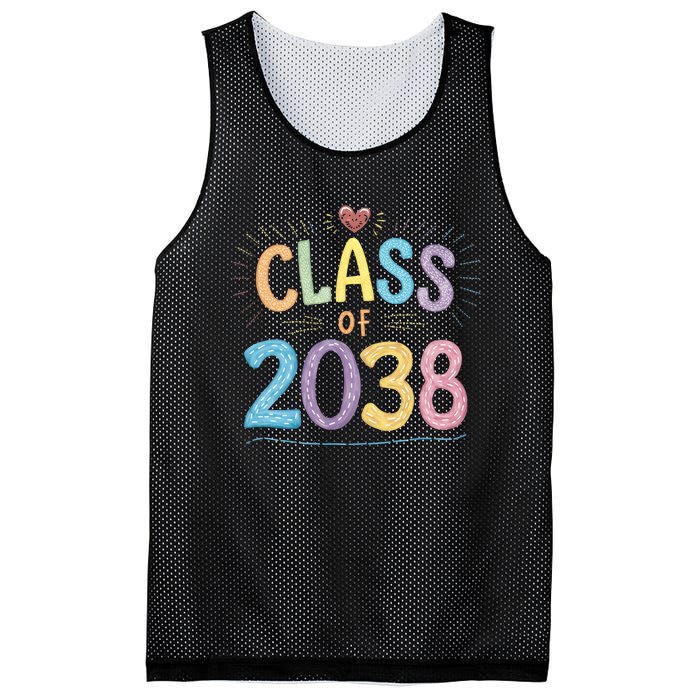 Funny Class Of 2038 Grow With Me First Day Of School Mesh Reversible Basketball Jersey Tank