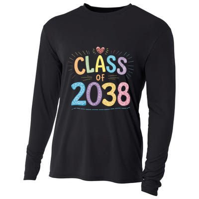 Funny Class Of 2038 Grow With Me First Day Of School Cooling Performance Long Sleeve Crew