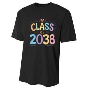 Funny Class Of 2038 Grow With Me First Day Of School Performance Sprint T-Shirt