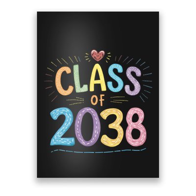 Funny Class Of 2038 Grow With Me First Day Of School Poster