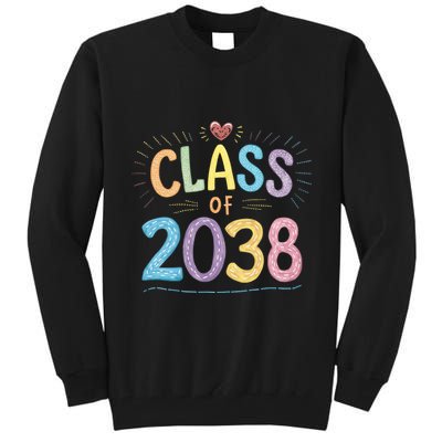 Funny Class Of 2038 Grow With Me First Day Of School Tall Sweatshirt