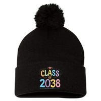 Funny Class Of 2038 Grow With Me First Day Of School Pom Pom 12in Knit Beanie