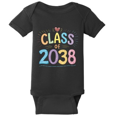 Funny Class Of 2038 Grow With Me First Day Of School Baby Bodysuit