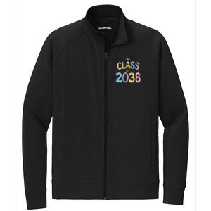 Funny Class Of 2038 Grow With Me First Day Of School Stretch Full-Zip Cadet Jacket