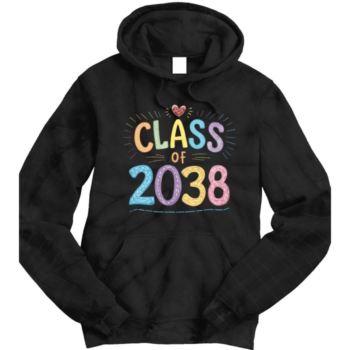 Funny Class Of 2038 Grow With Me First Day Of School Tie Dye Hoodie