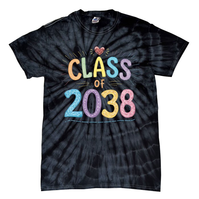 Funny Class Of 2038 Grow With Me First Day Of School Tie-Dye T-Shirt