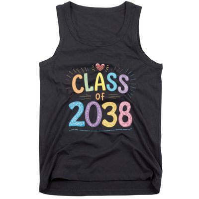 Funny Class Of 2038 Grow With Me First Day Of School Tank Top