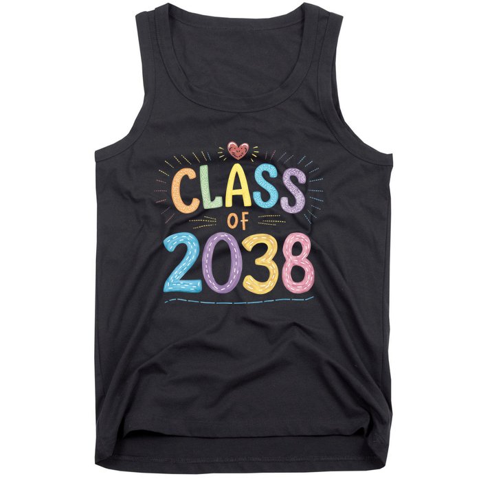 Funny Class Of 2038 Grow With Me First Day Of School Tank Top