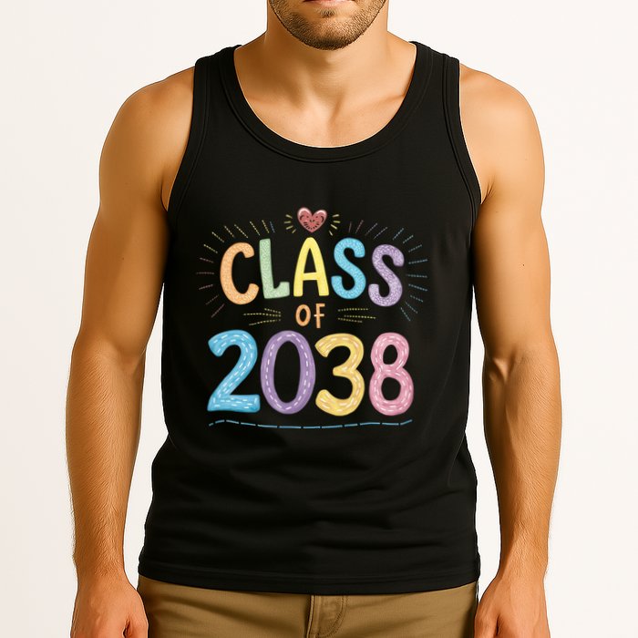 Funny Class Of 2038 Grow With Me First Day Of School Tank Top