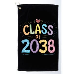 Funny Class Of 2038 Grow With Me First Day Of School Platinum Collection Golf Towel