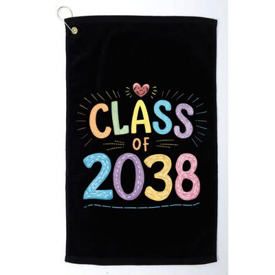 Funny Class Of 2038 Grow With Me First Day Of School Golf Towel