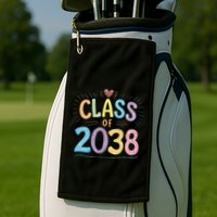Funny Class Of 2038 Grow With Me First Day Of School Golf Towel