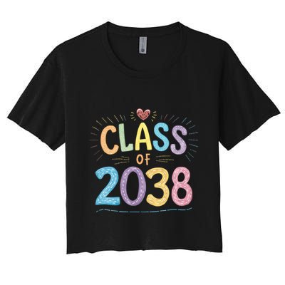 Funny Class Of 2038 Grow With Me First Day Of School Crop Top