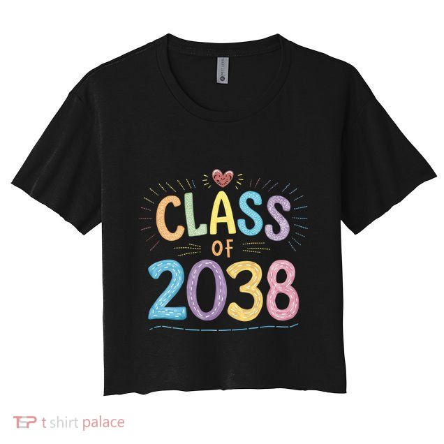 Funny Class Of 2038 Grow With Me First Day Of School Crop Top