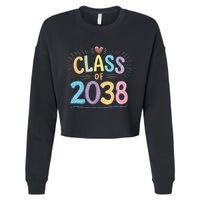 Funny Class Of 2038 Grow With Me First Day Of School Cropped Pullover Crew