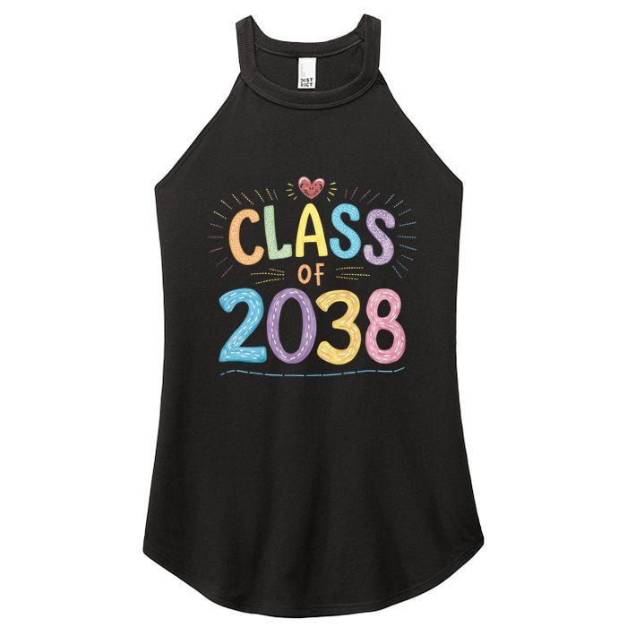 Funny Class Of 2038 Grow With Me First Day Of School Women's Perfect Tri Rocker Tank