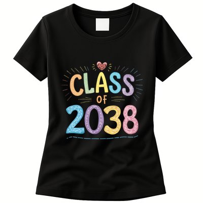 Funny Class Of 2038 Grow With Me First Day Of School Womens T-Shirt