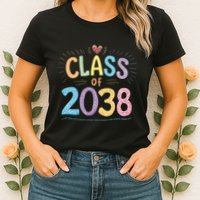 Funny Class Of 2038 Grow With Me First Day Of School Womens T-Shirt