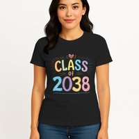 Funny Class Of 2038 Grow With Me First Day Of School Womens T-Shirt
