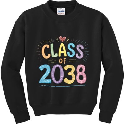 Funny Class Of 2038 Grow With Me First Day Of School Kids Sweatshirt