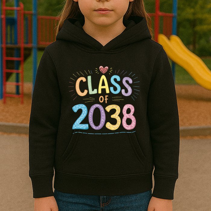 Funny Class Of 2038 Grow With Me First Day Of School Kids Hoodie