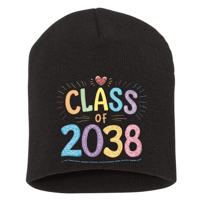 Funny Class Of 2038 Grow With Me First Day Of School Short Acrylic Beanie