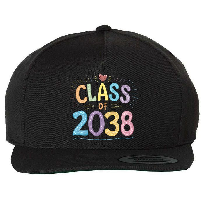 Funny Class Of 2038 Grow With Me First Day Of School Wool Snapback Cap