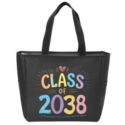 Funny Class Of 2038 Grow With Me First Day Of School Zip Tote Bag