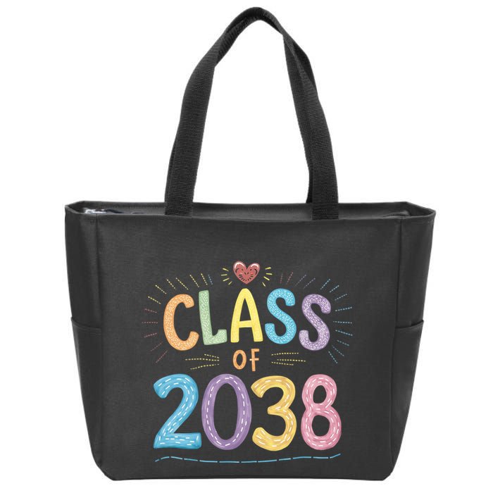 Funny Class Of 2038 Grow With Me First Day Of School Zip Tote Bag