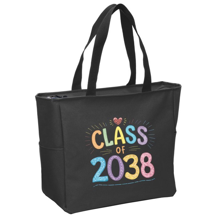 Funny Class Of 2038 Grow With Me First Day Of School Zip Tote Bag