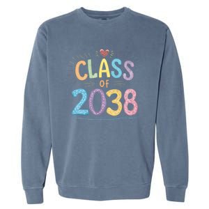 Funny Class Of 2038 Grow With Me First Day Of School Garment-Dyed Sweatshirt