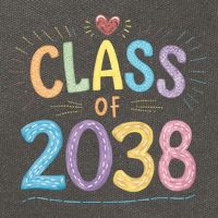 Funny Class Of 2038 Grow With Me First Day Of School Cotton Canvas Backpack