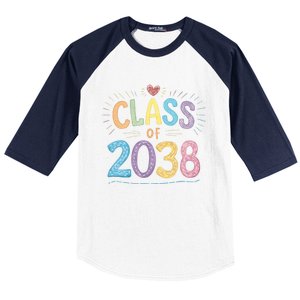 Funny Class Of 2038 Grow With Me First Day Of School Baseball Sleeve Shirt