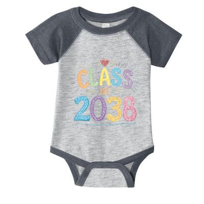 Funny Class Of 2038 Grow With Me First Day Of School Infant Baby Jersey Bodysuit