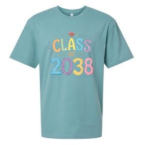 Funny Class Of 2038 Grow With Me First Day Of School Sueded Cloud Jersey T-Shirt