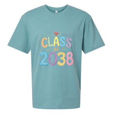 Funny Class Of 2038 Grow With Me First Day Of School Sueded Cloud Jersey T-Shirt