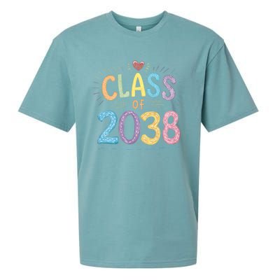 Funny Class Of 2038 Grow With Me First Day Of School Sueded Cloud Jersey T-Shirt