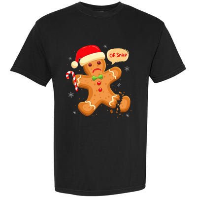 Funny Christmas Oh Snap Gingerbread Man Cookie X Mas PJs Garment-Dyed Heavyweight T-Shirt