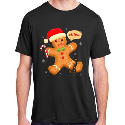 Funny Christmas Oh Snap Gingerbread Man Cookie X Mas PJs Adult ChromaSoft Performance T-Shirt