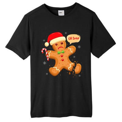 Funny Christmas Oh Snap Gingerbread Man Cookie X Mas PJs Tall Fusion ChromaSoft Performance T-Shirt