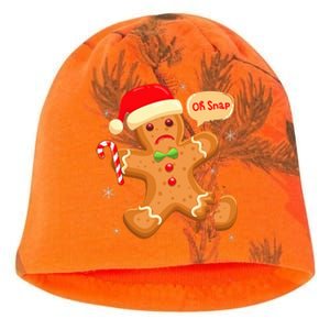 Funny Christmas Oh Snap Gingerbread Man Cookie X Mas PJs Kati - Camo Knit Beanie