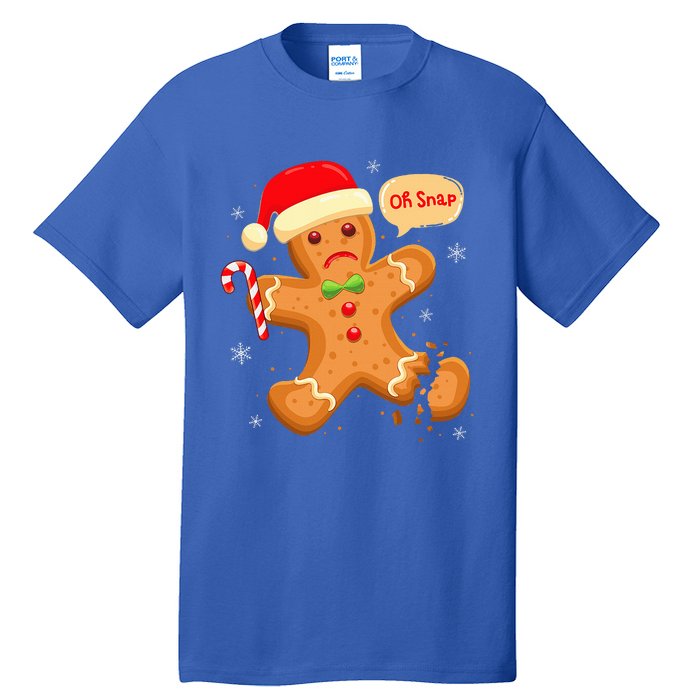 Funny Christmas Oh Snap Gingerbread Man Cookie X Mas PJs Tall T-Shirt