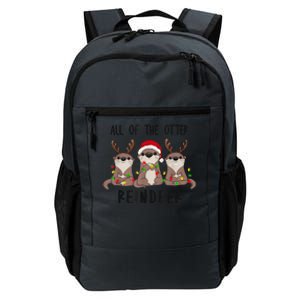 Funny Christmas Otters Cute All Of The Otter Reindeer Daily Commute Backpack