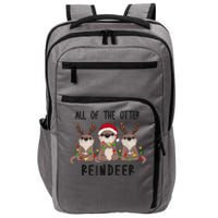 Funny Christmas Otters Cute All Of The Otter Reindeer Impact Tech Backpack