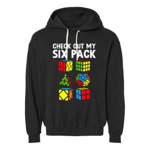 funny Check Out My Six Pack Puzzle Cube Garment-Dyed Fleece Hoodie