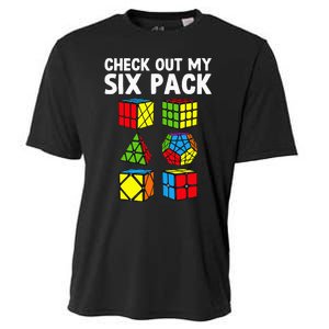 funny Check Out My Six Pack Puzzle Cube Cooling Performance Crew T-Shirt