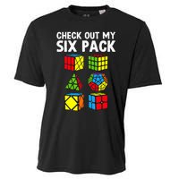 funny Check Out My Six Pack Puzzle Cube Cooling Performance Crew T-Shirt