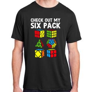 funny Check Out My Six Pack Puzzle Cube Adult ChromaSoft Performance T-Shirt