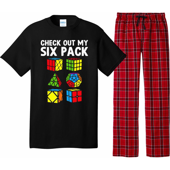 funny Check Out My Six Pack Puzzle Cube Pajama Set