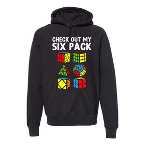 funny Check Out My Six Pack Puzzle Cube Premium Hoodie